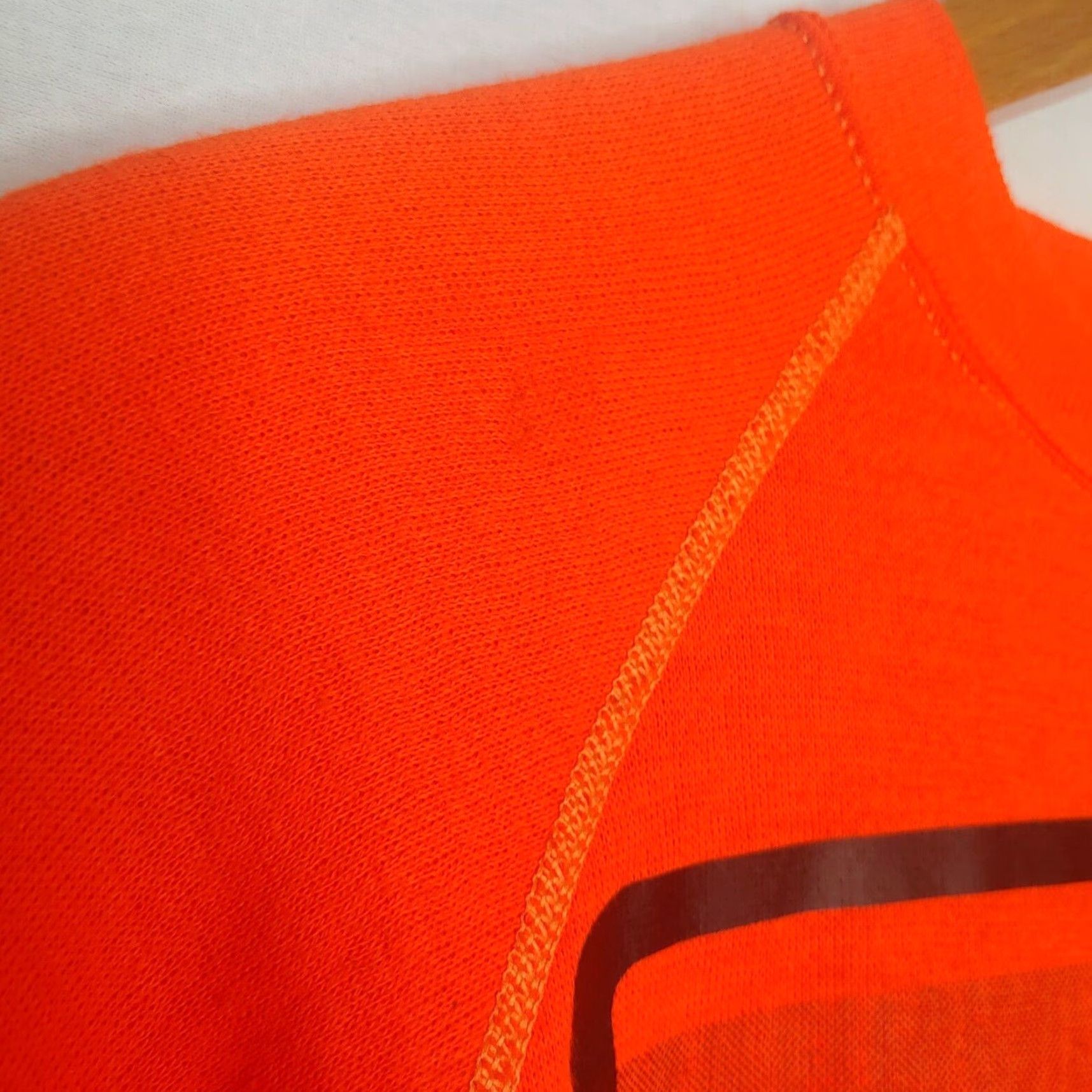 Vintage VINTAGE Sneakers Sweatshirt Shirt M Adult Mens Blaze Orange Crew Neck Pullover 100% Acrylic Sports About Tropies Unlimited Grantsville Maryland Size US M / EU 48-50 / 2 - 5 Thumbnail