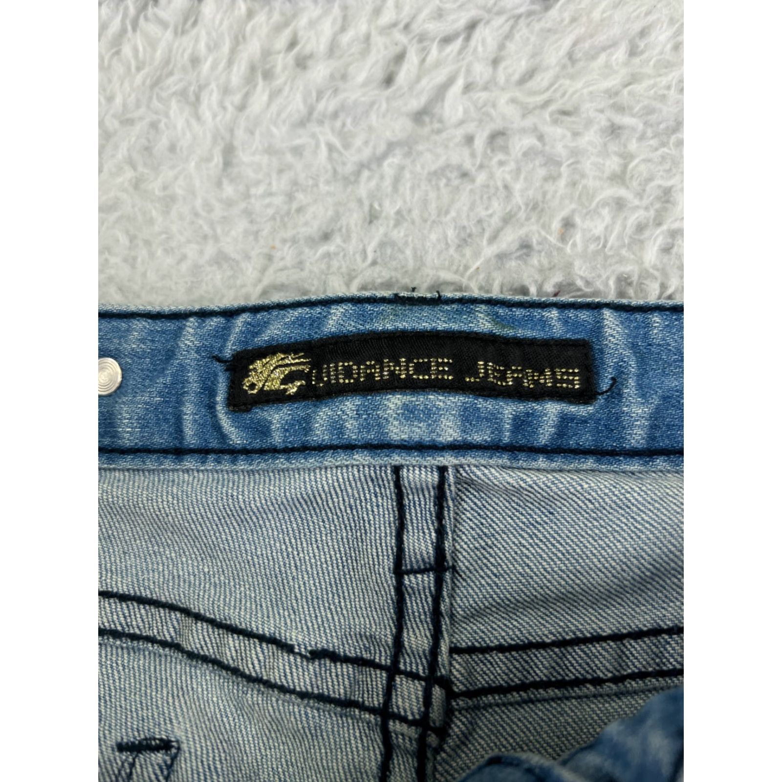 Denime Guidance Jeans Womens 26 Blue Denim Flared Distressed Embellished 26x28 Jeans Womens Regular blue Flared Distressed City Jeans Womens Size 26" / US 2 / IT 38 - 6 Thumbnail
