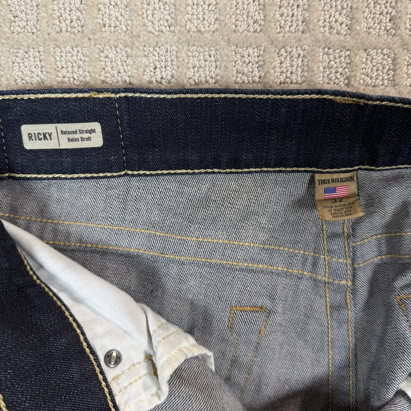 True Religion True Religion Ricky Relaxed Straight Jeans Mens 32 USA Size US 32 / EU 48 - 5 Thumbnail