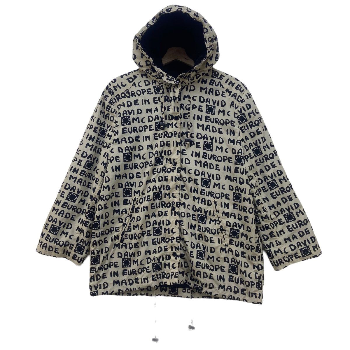 image of Vintage Mc David Full Print Light Jacket in White, Women's (Size Medium)