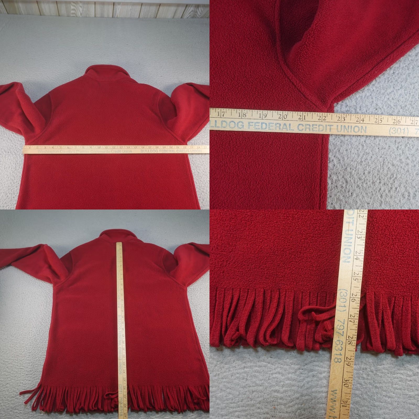 Disney The Disney Store Winnie The Pooh Jacket Womens M Red Fleece Fringe Pockets Size M / US 6-8 / IT 42-44 - 8 Thumbnail