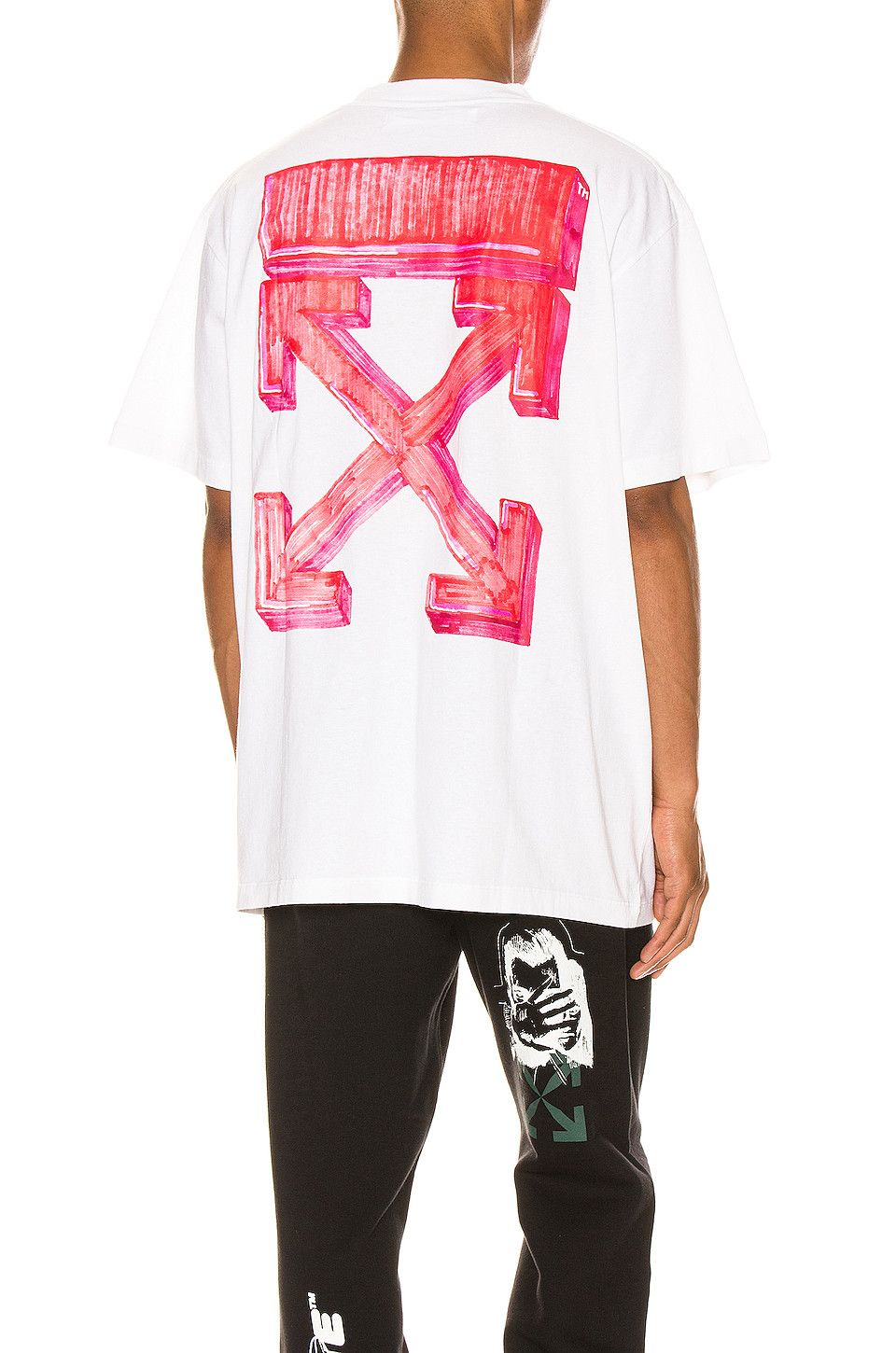 Off-White White and Red Marker Arrows Oversized T-Shirt Size US XS / EU 42 / 0 - 2 Thumbnail