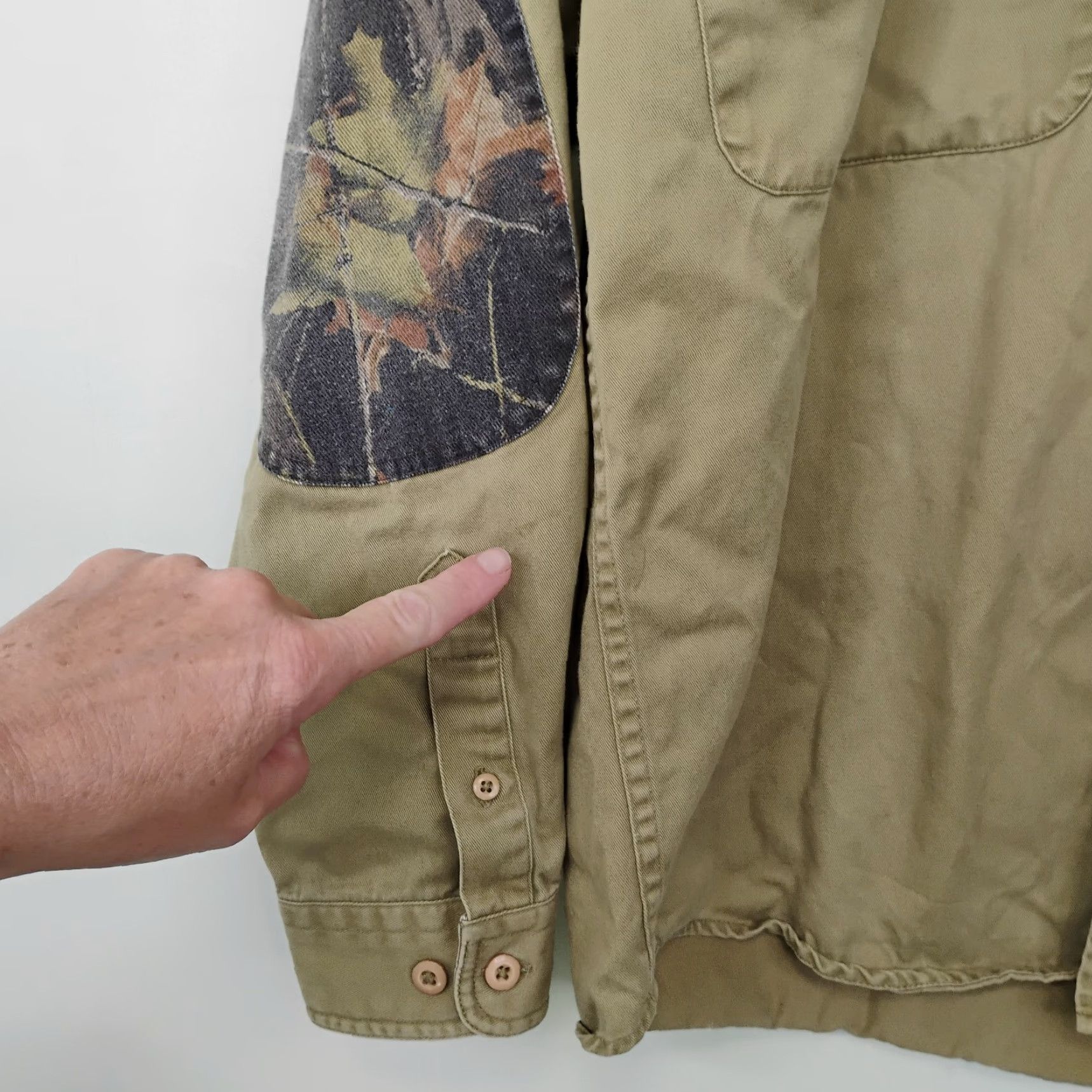 Vintage Mossy Oak Western Camo Elbow Pads Button Down Pocket Shirt Mens M Green Size US M / EU 48-50 / 2 - 4 Thumbnail