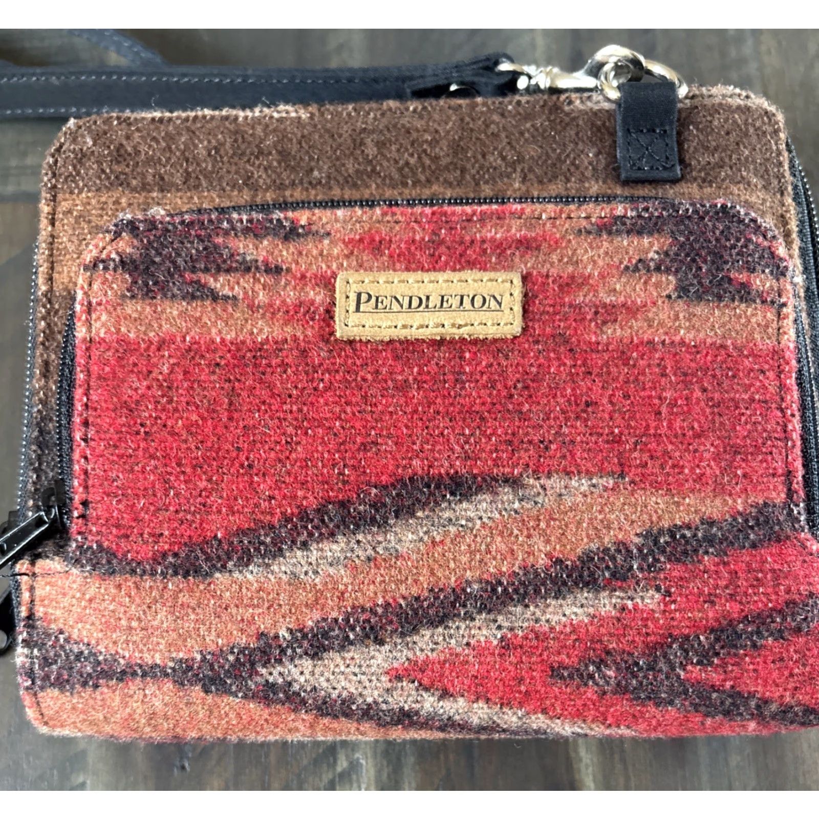 Pendleton PENDLETON Aztec Wool Small Crossbody Wallet Organizer Clutch Multicolor Black Strap Womens Size ONE SIZE - 2 Thumbnail
