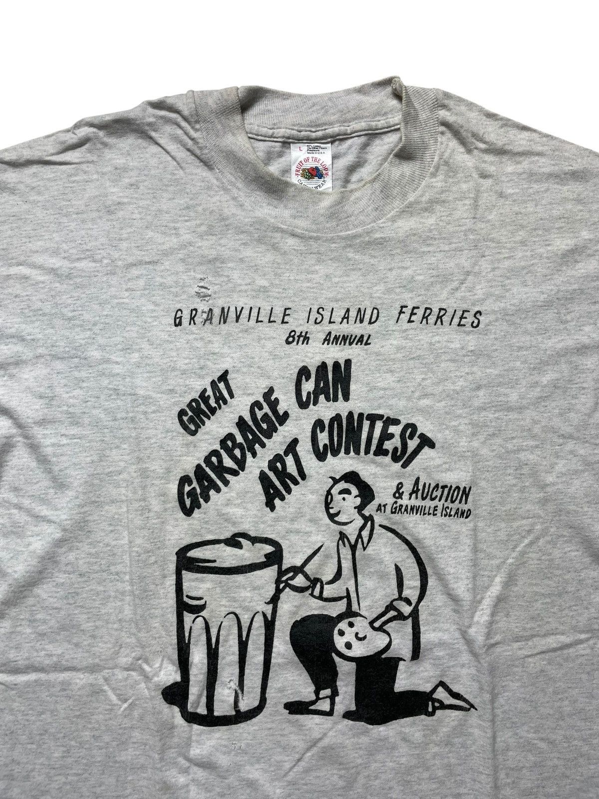 Vintage Vintage 80s GARBAGE Thrashed Distressed Tees Tshirt Size US L / EU 52-54 / 3 - 2 Thumbnail