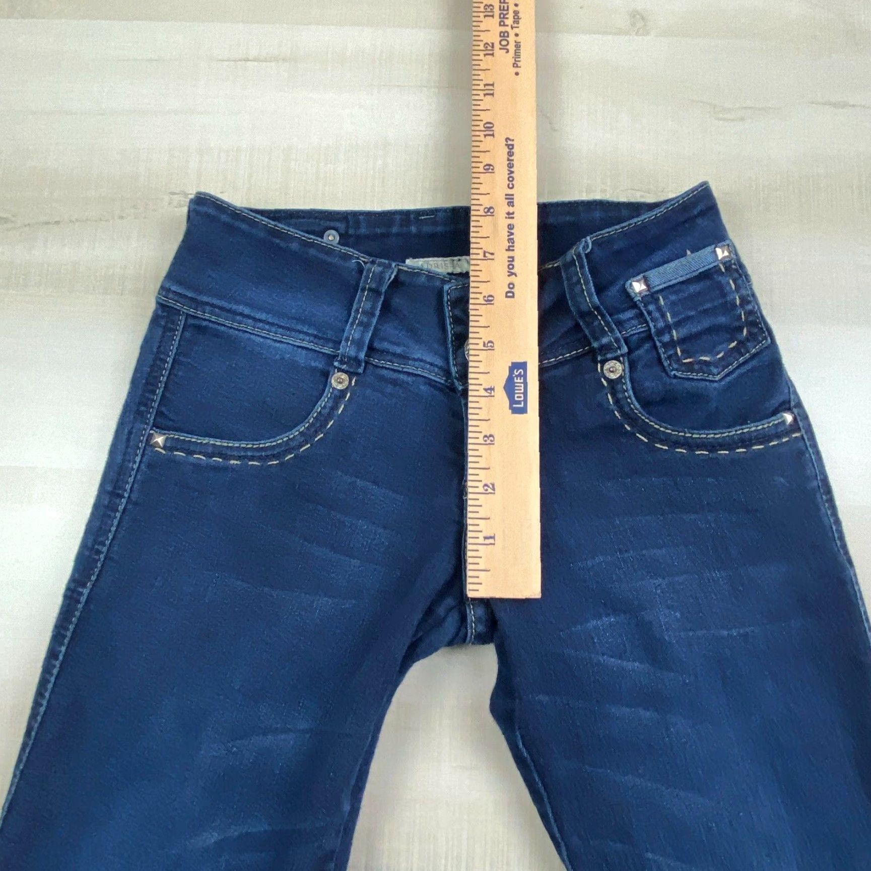 Vintage Adrissa Women's Dark Blue Low Rise Skinny Jeans 6 Size 28" / US 6 / IT 42 - 6 Thumbnail