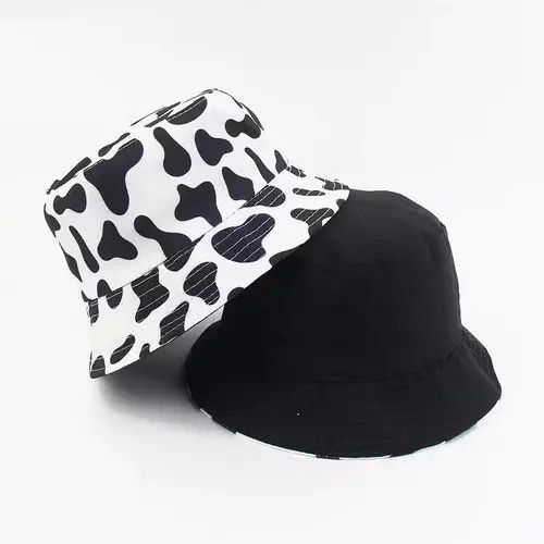 Other Cow Print White Black Reversible Bucket Hat Size ONE SIZE - 1 Thumbnail