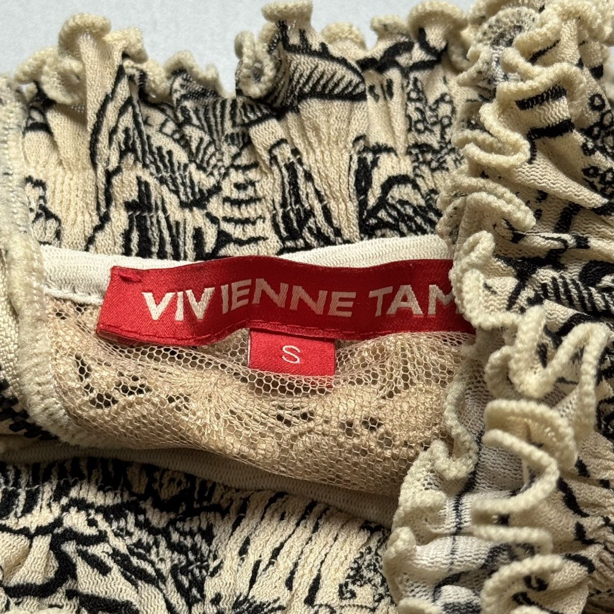 Vivienne Tam Vivienne Tam - Landscape Ruffle High Collar Mesh Size S / US 4 / IT 40 - 7 Thumbnail