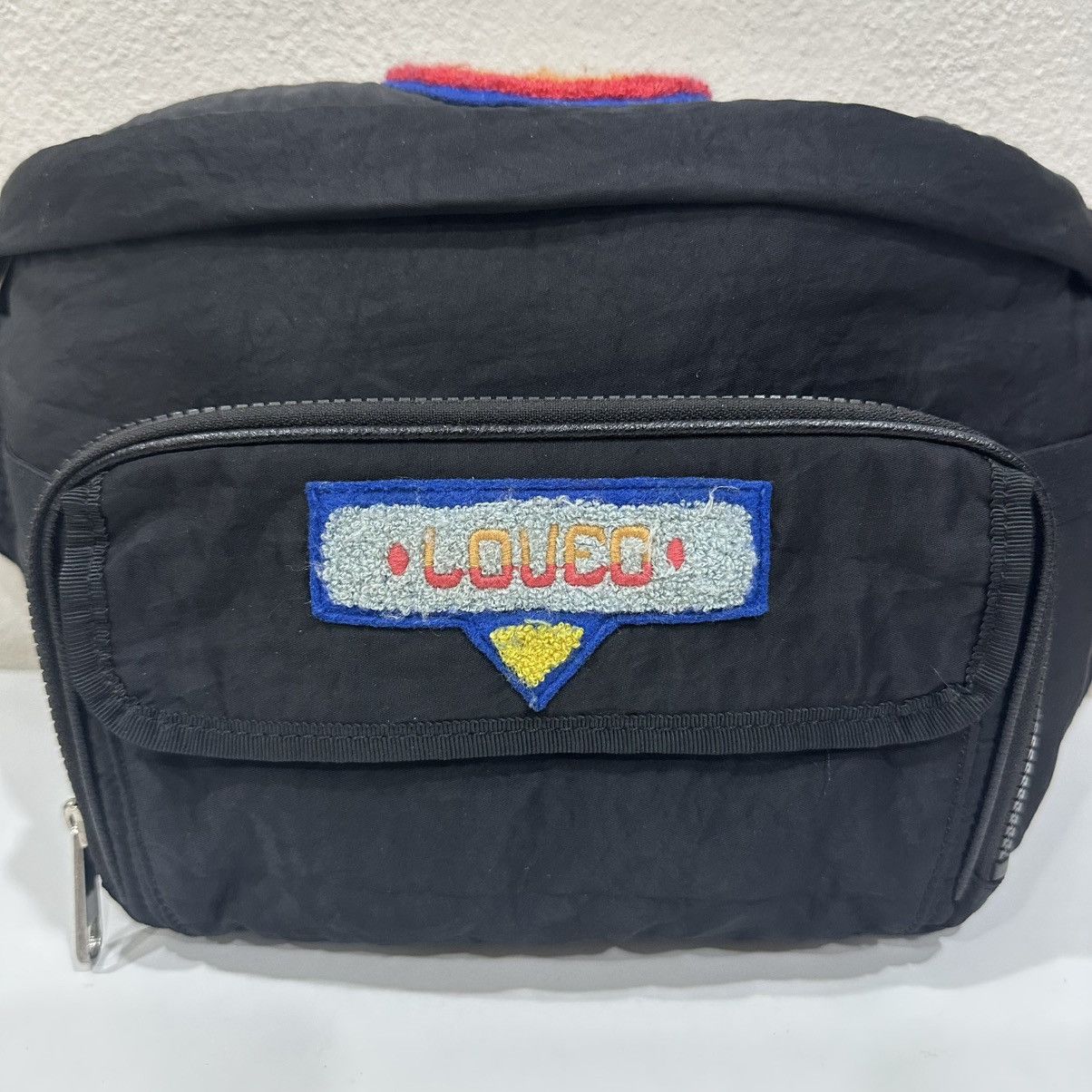Gucci GUCCI BLACK NYLON TERRY CLOTH 80s LOGO PATCH WAIST BAG 29 Size ONE SIZE - 5 Thumbnail