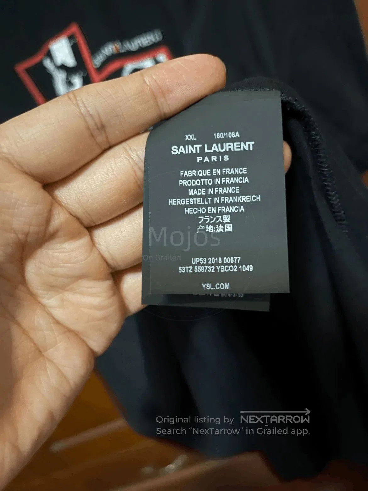 Saint Laurent Paris Saint Laurent Paris Photograph Tee. Size US XXL / EU 58 / 5 - 4 Thumbnail