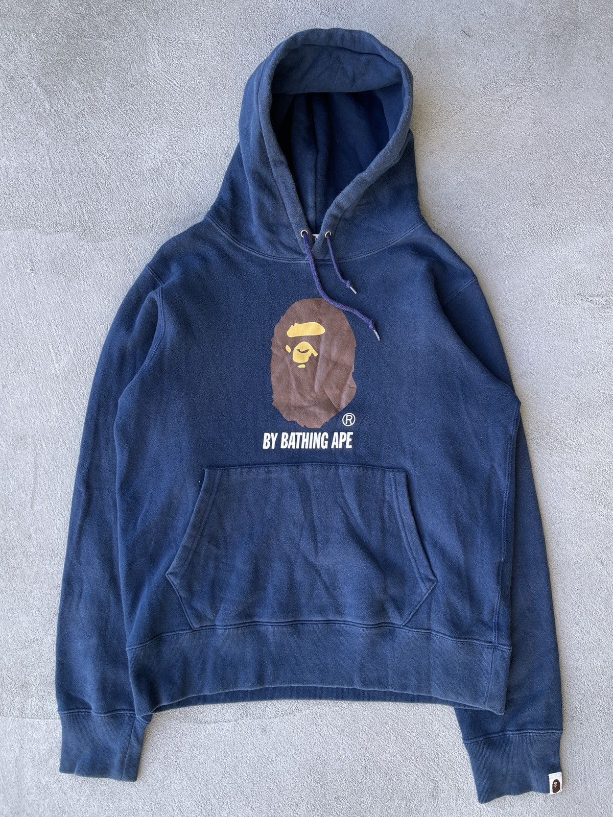 Pre-owned Bape Steal! 2010s  Og Ape Head Logo Hoodie (m) In Navy