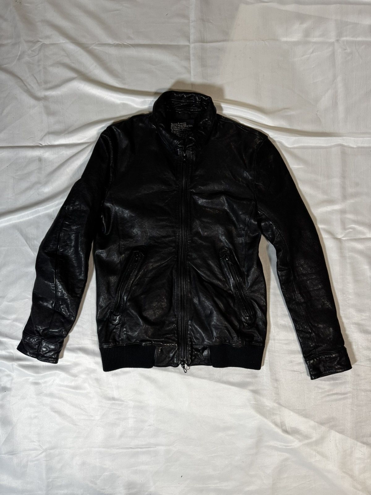 Hedi Slimane Japanese Goat Leather Slim Bomber Jacket | Grailed