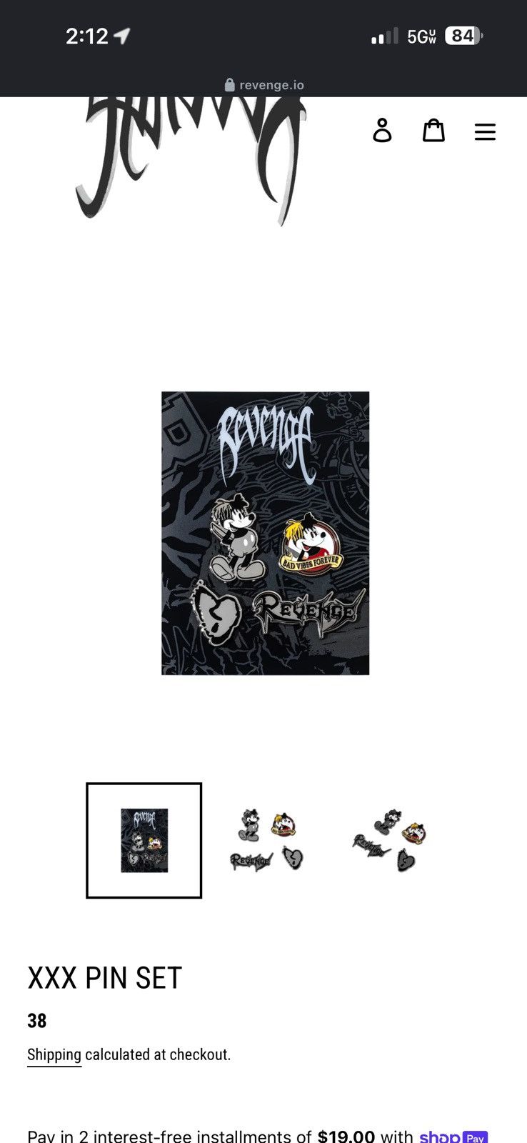 Revenge Revenge XXX Pin Set Size ONE SIZE - 2 Thumbnail