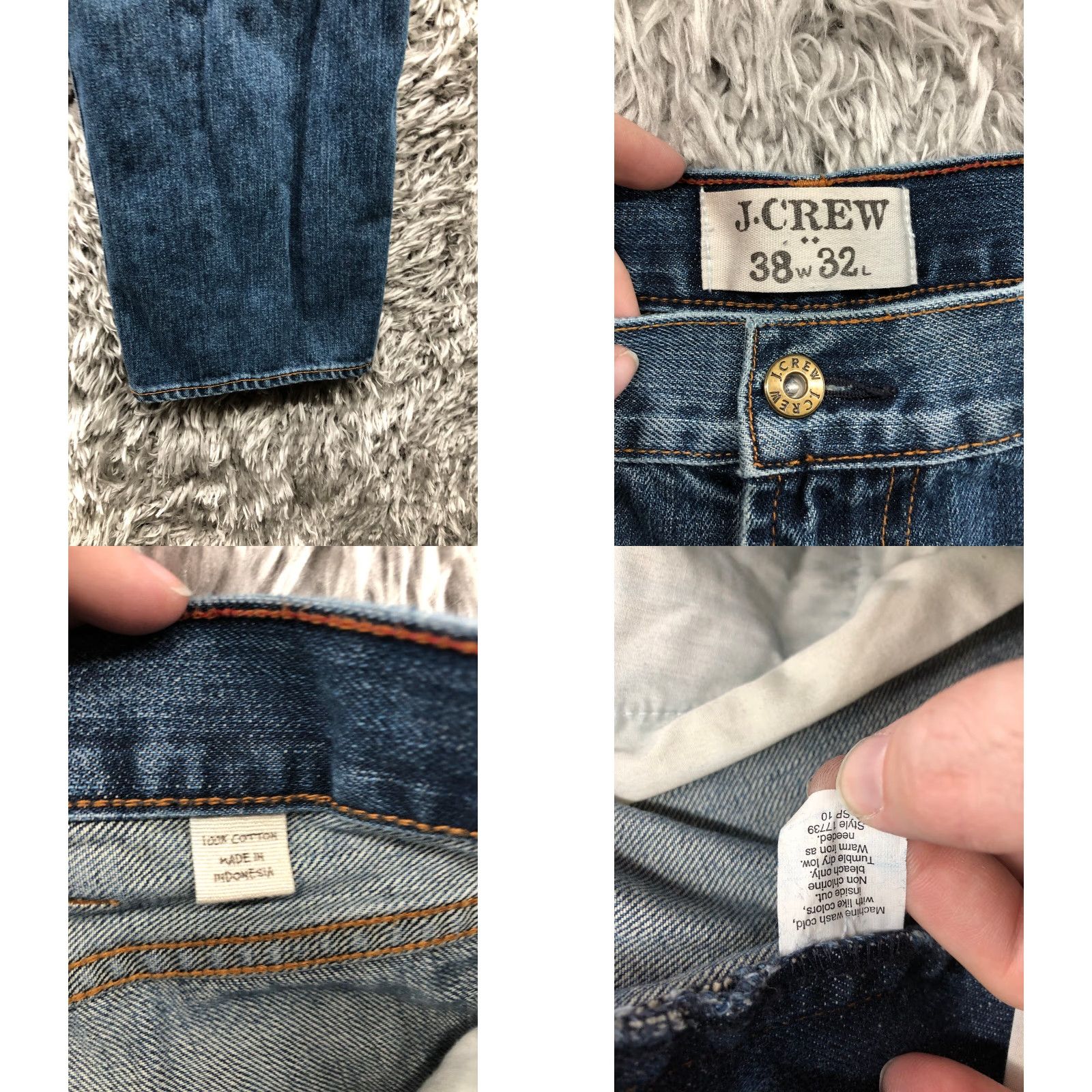 J.Crew J.Crew Jeans Size 38x32 Mens Mid Rise Straight Leg Dark Wash Blue Denim Size US 38 / EU 54 - 8 Thumbnail