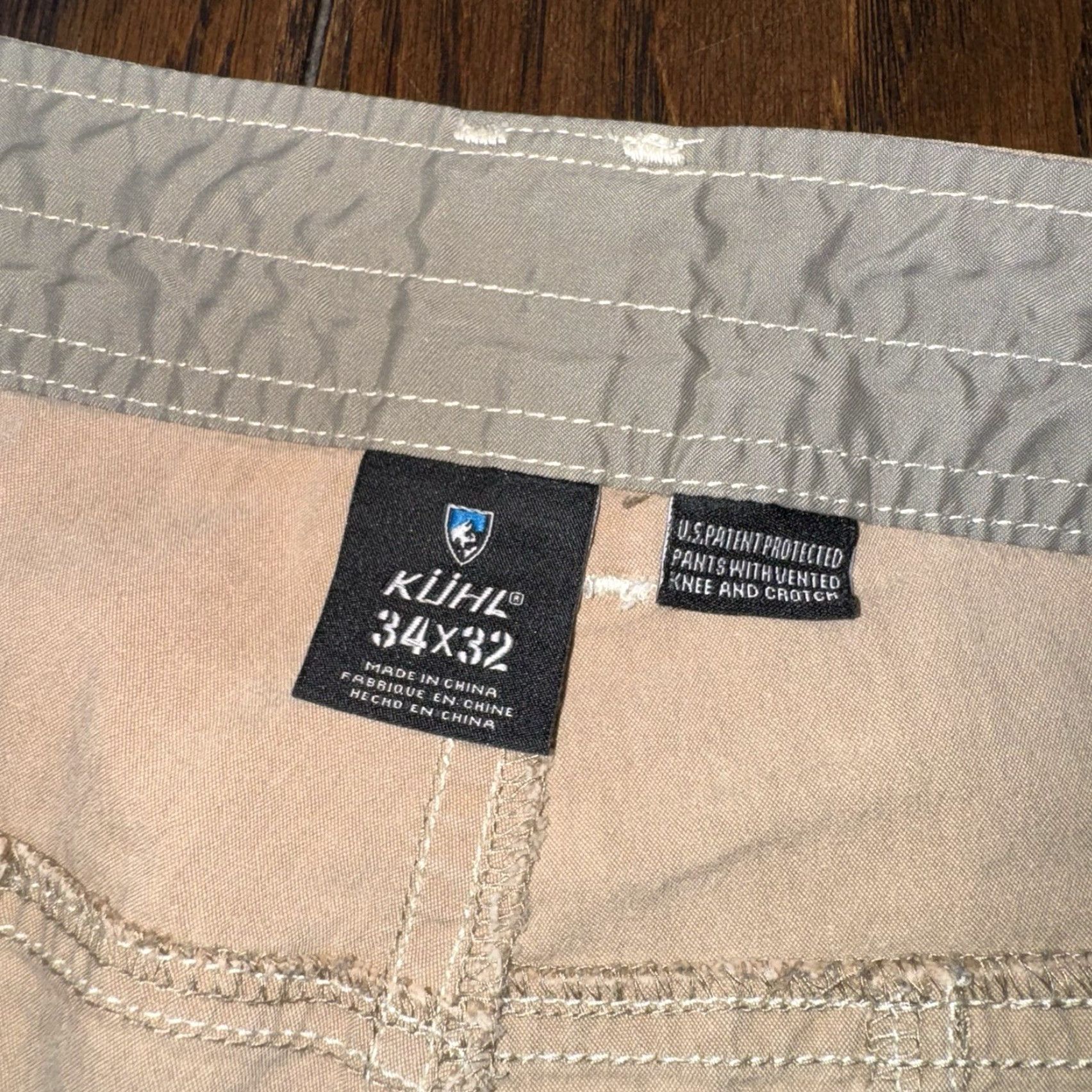 Vintage Kuhl Pants Mens 34x32 Beige Outdoor Hiking Vented Cargo Pants Size US 34 / EU 50 - 5 Thumbnail