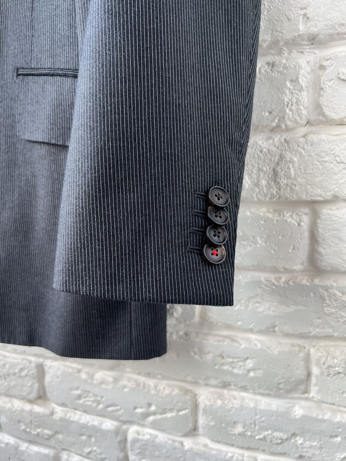 Suitsupply Suit Supply REDA Wool Gray Striped Sienna Suit Size 46R - 4 Thumbnail