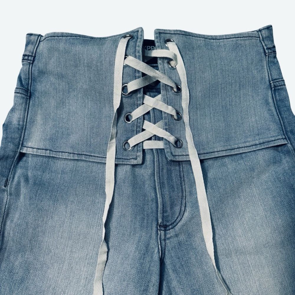 Express New Express High Waisted Skinny Lace Up Jeans Leggings Size Size 28" / US 6 / IT 42 - 5 Thumbnail