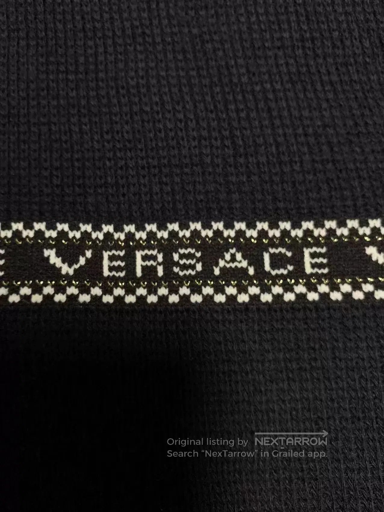 Versace Versace Men's Knitwear with Stripe Logo. Size US M / EU 48-50 / 2 - 4 Thumbnail
