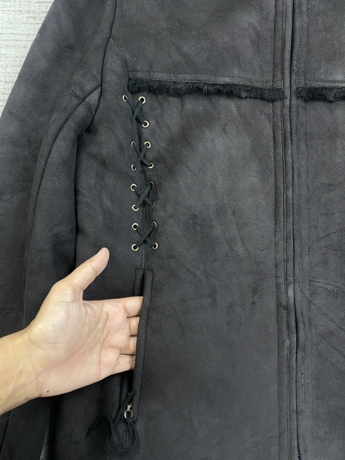 Sonia Rykiel Vintage Sonia Rykiel Suede Leather Lining Faux Fur Jacket Size US S / EU 44-46 / 1 - 6 Thumbnail