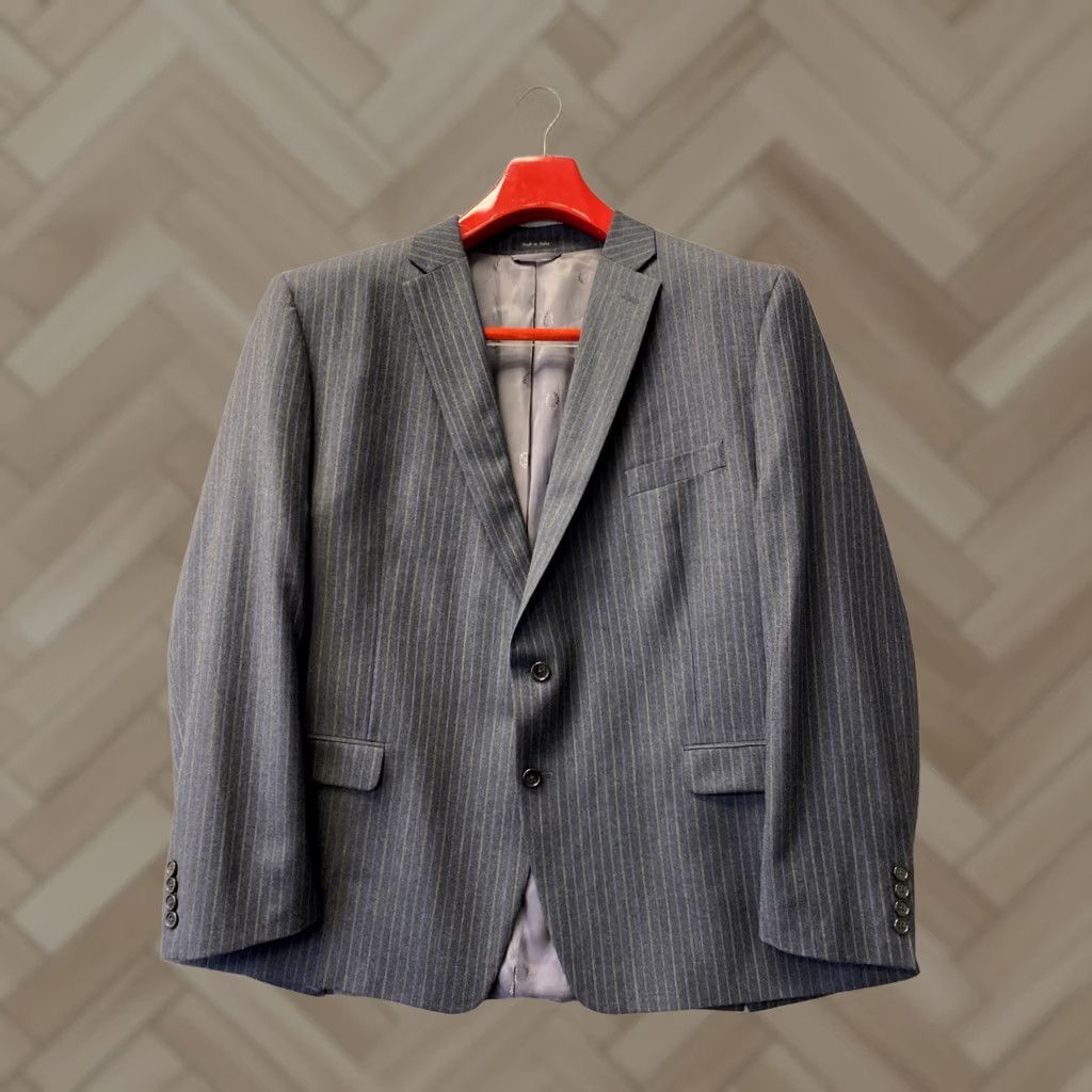 Ralph Lauren VINTAGE Lauren Ralph Lauren Blazer Jacket Men’s 52R Gray Wool Inner Pockets 0695 Size 52R - 1 Thumbnail