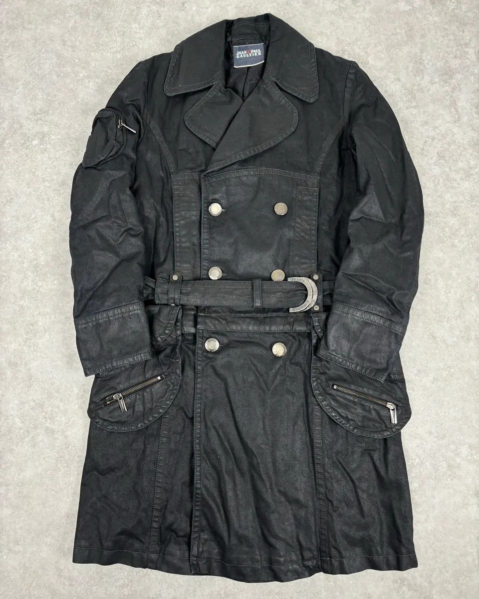 Jean Paul Gaultier 2000s Jean Paul Gaultier Black Detachable 2 in 1 Multi-Pocket Trench Jacket Size US S / EU 44-46 / 1 - 1 Thumbnail
