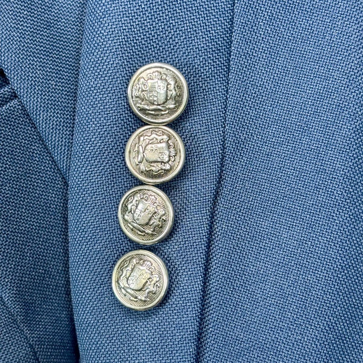 Other Garson Pierye men’s size R42 dark blue silver tone buttons w Size 42S - 6 Thumbnail