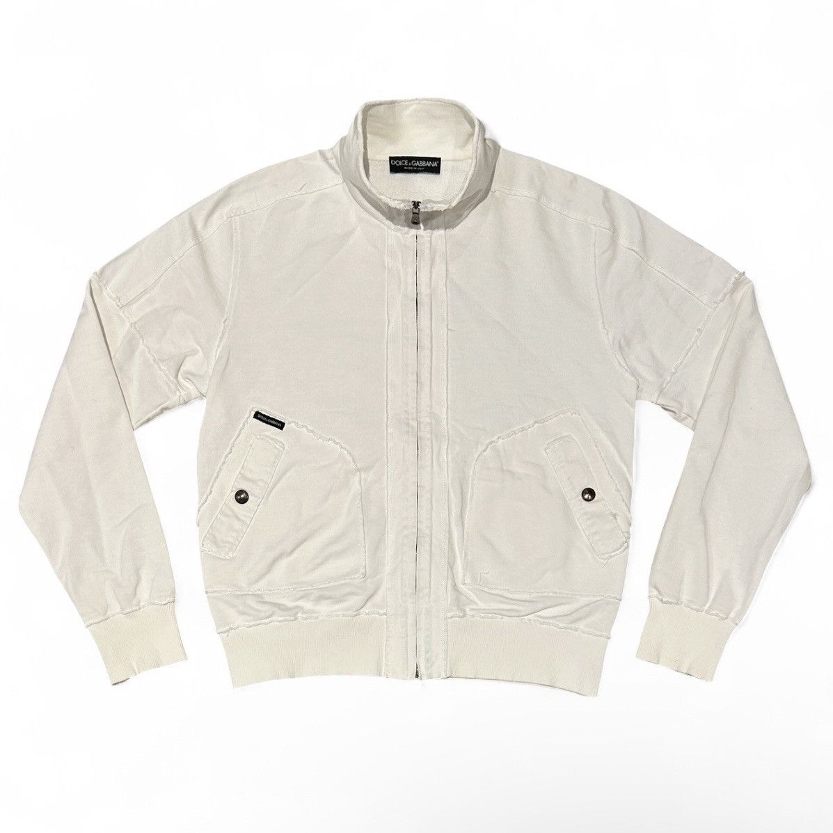 Dolce & Gabbana Dolce & Gabbana White Zip-Up Jacket Size US M / EU 48-50 / 2 - 1 Thumbnail