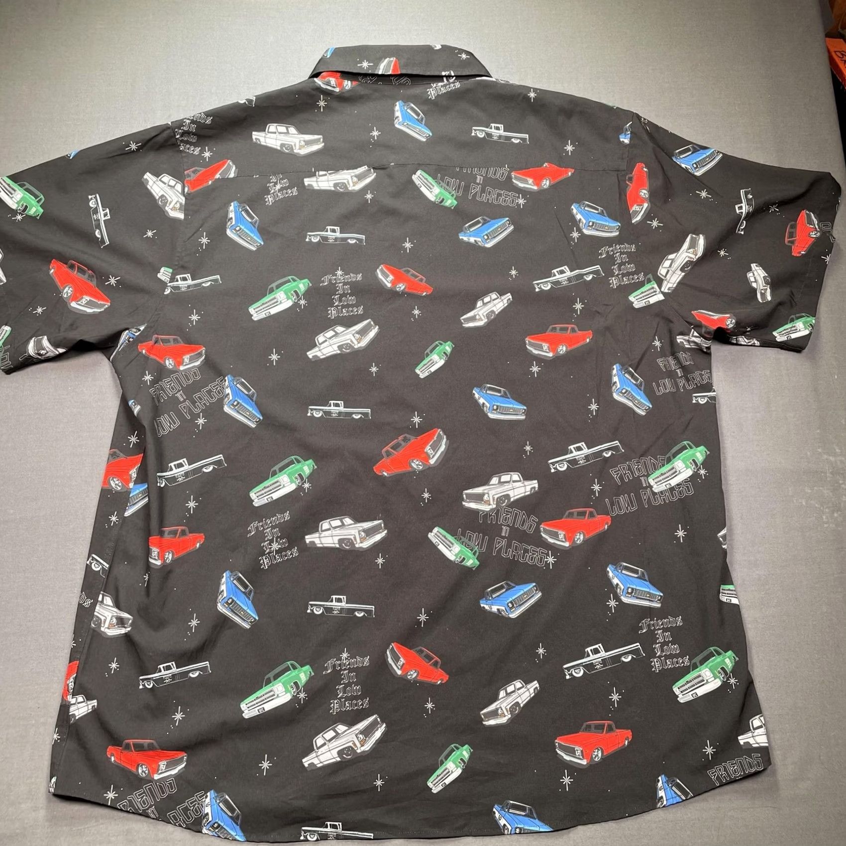 Vintage VINTAGE Dixxon Shirt Mens 3XL Black Car Truck Graphic Short Sleeve Button Up Stretch Size US XXL / EU 58 / 5 - 5 Thumbnail
