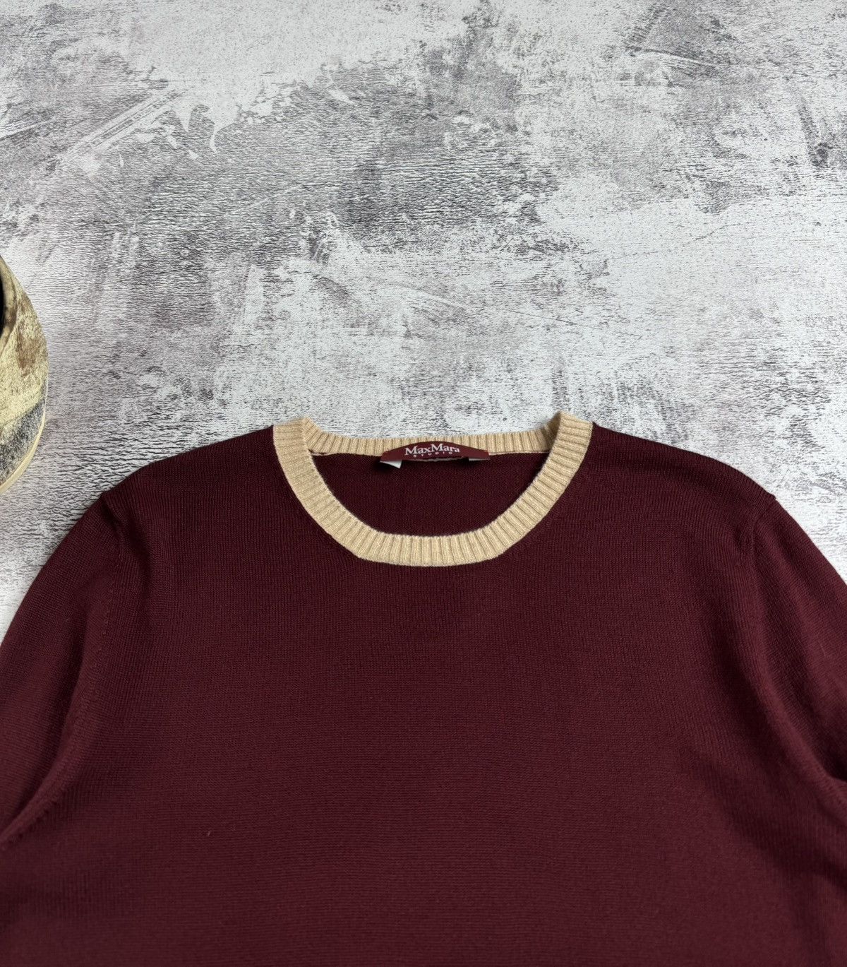 Max Mara × Vintage Max Mara Studio Wool Cherry Dress Long Pullover Sweater Size M / US 6-8 / IT 42-44 - 6 Thumbnail