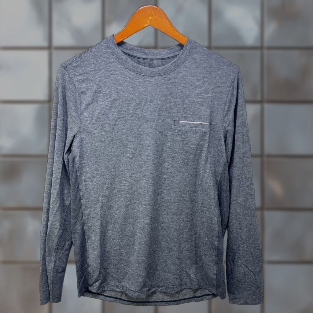 Lululemon Lululemon Longsleeve Shirt Mens M Gray Cotton Polyester Knit Logo Activewear Crew Neck Vintage: No Size US M / EU 48-50 / 2 - 1 Thumbnail