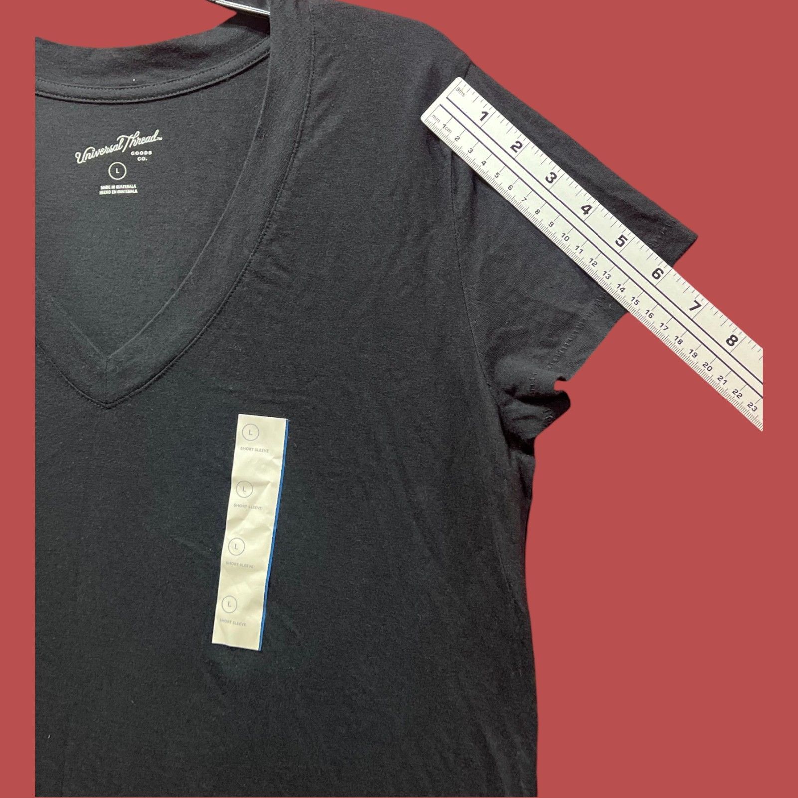 Other Universal Thread - Women's Shrunken Short Sleeve V-Neck T-Sh Size L / US 10 / IT 46 - 6 Thumbnail