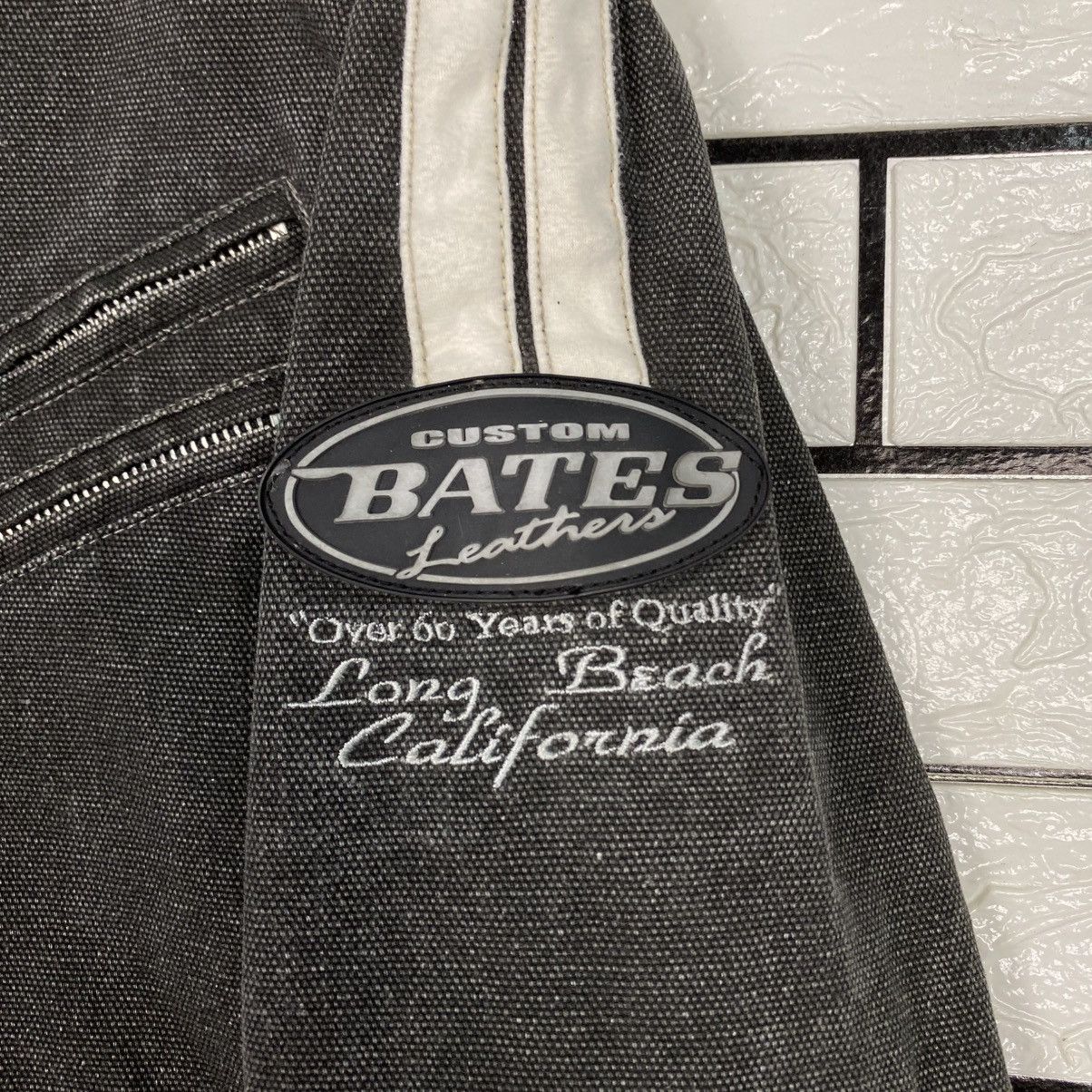 Japanese Brand 🔥VINTAGE BIKER JACKET CUSTOM BATES LEATHERS BIG LOGO Size US L / EU 52-54 / 3 - 8 Thumbnail