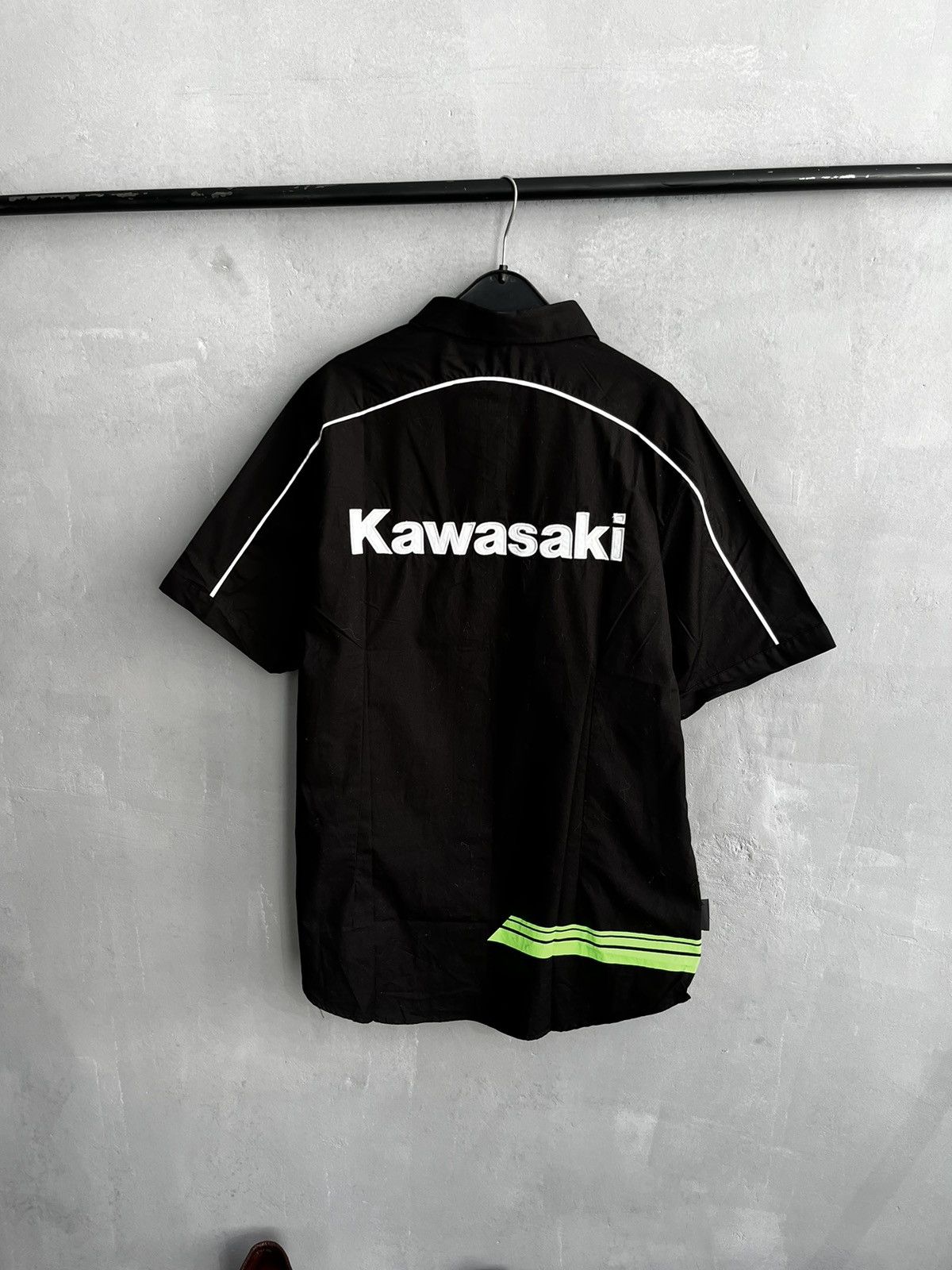 Vintage Kawasaki Vintage Racing Button Up Shirt BMR Team Moto Size US XL / EU 56 / 4 - 8 Thumbnail