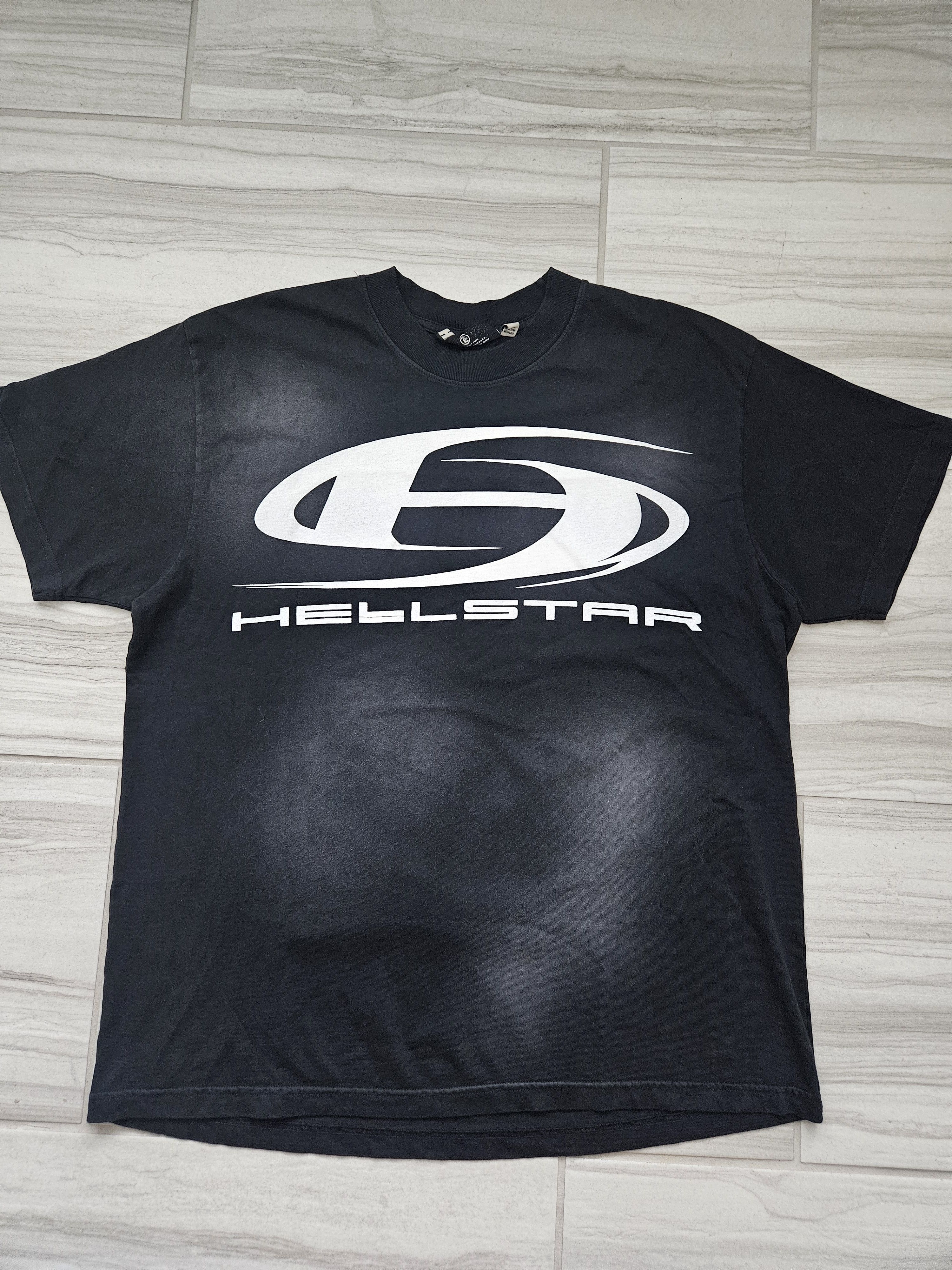 HELLSTAR SAMPLE PROTO Oversized Oval H Logo Black T Shirt Size US M / EU 48-50 / 2 - 1 Thumbnail