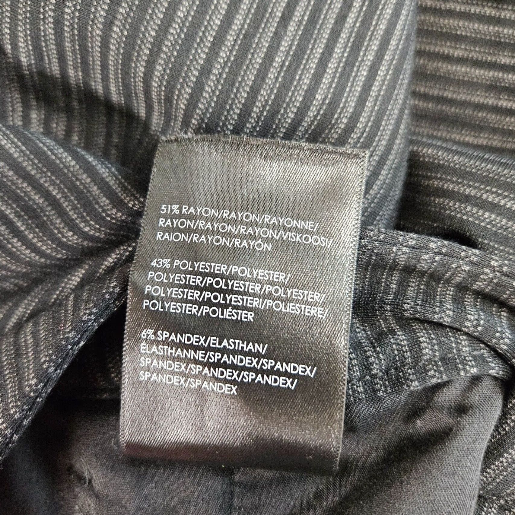 Vintage Liverpool Womens Skinny Pants Sz 8 Black White Stripe Mid Rise Rayon Blend Dress Pants Pants Womens Striped 8 Black Mens? Size 30" / US 8 / IT 44 - 6 Thumbnail