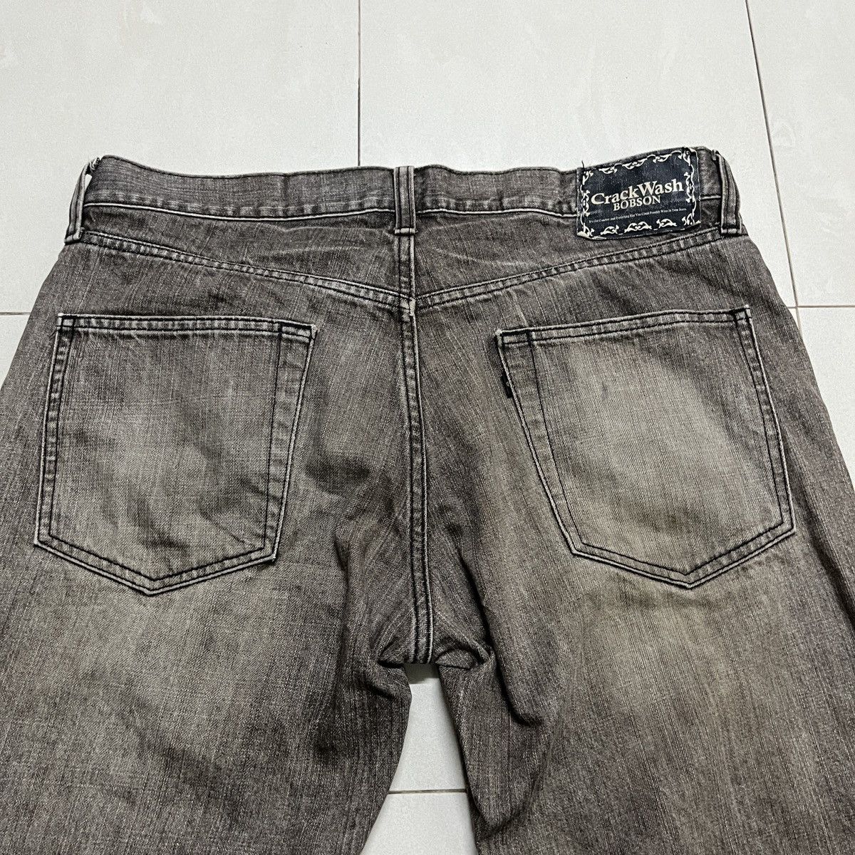 If Six Was Nine × Japanese Brand Vintage Crack Wash Rust Bobson Baggy Jeans Size US 35 - 10 Thumbnail