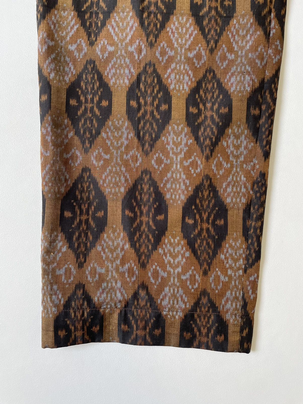 Dries Van Noten IKAT Weave Silk Mix Wide Leg Pants Size US 36 / EU 52 - 10 Thumbnail