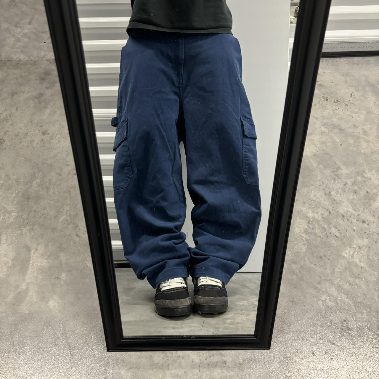 Japanese Brand × Vintage Crazy Vintage Y2K/2000s Baggy Blue Skater Cargo Pants! Size US 36 / EU 52 - 1 Thumbnail