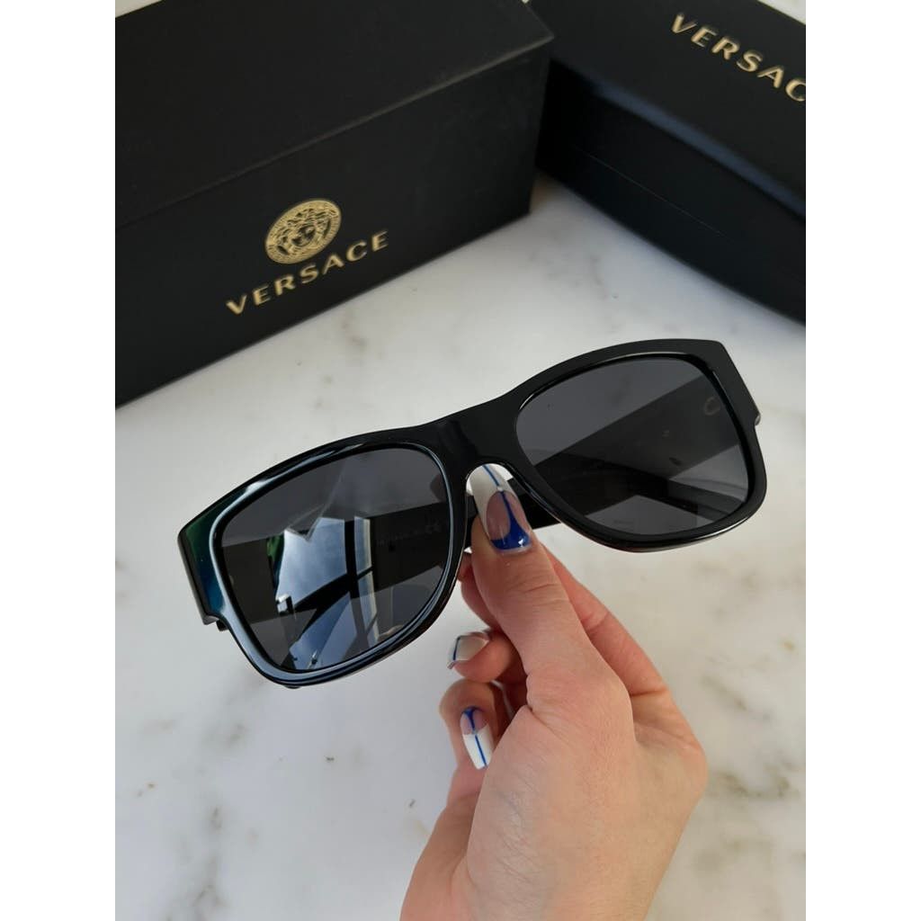 image of New Versace Ve4275 Medusa Unisex Sunglasses In Black, Men's