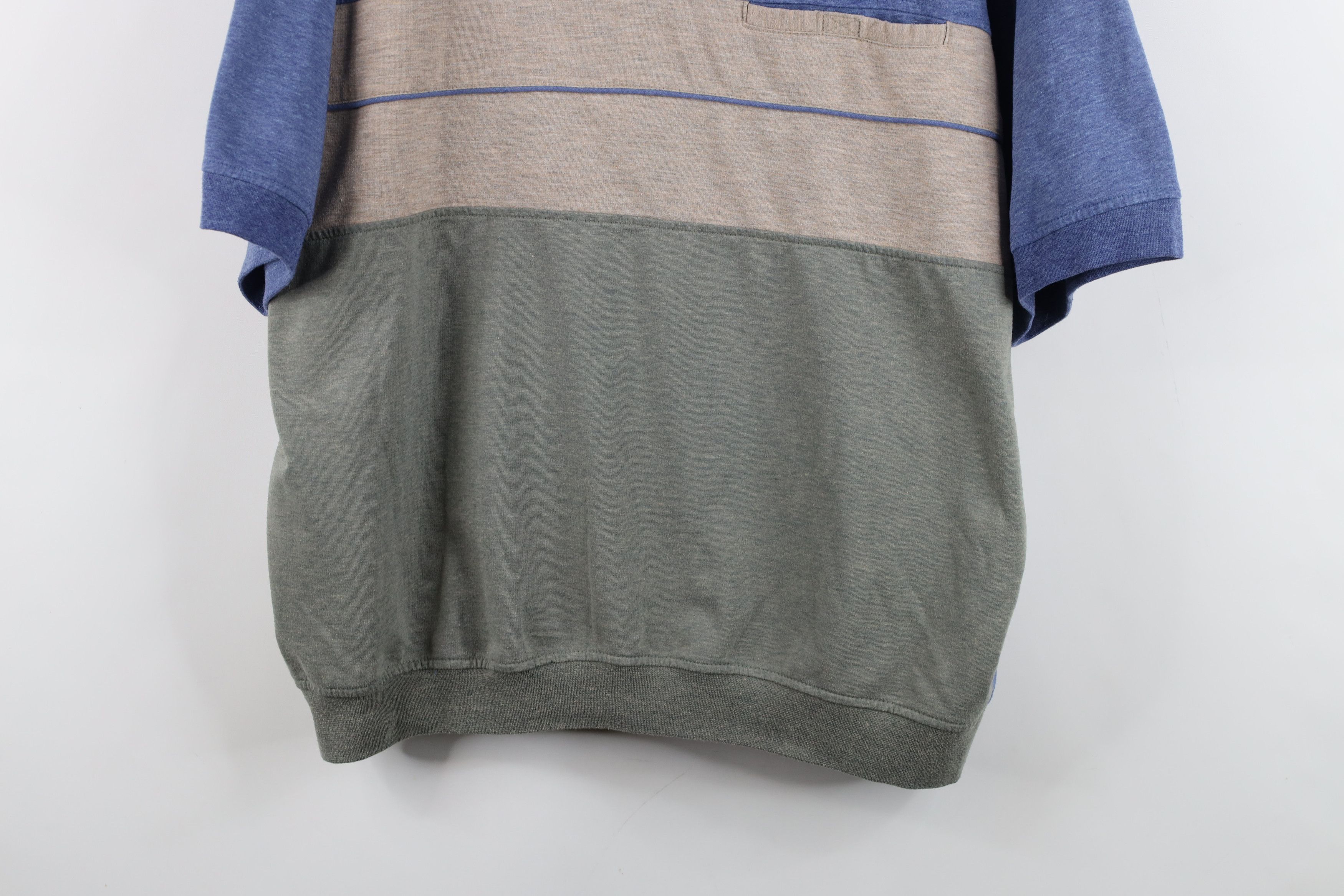 Vintage Vintage 90s Streetwear Striped Block Pullover Polo Shirt Size US L / EU 52-54 / 3 - 3 Thumbnail