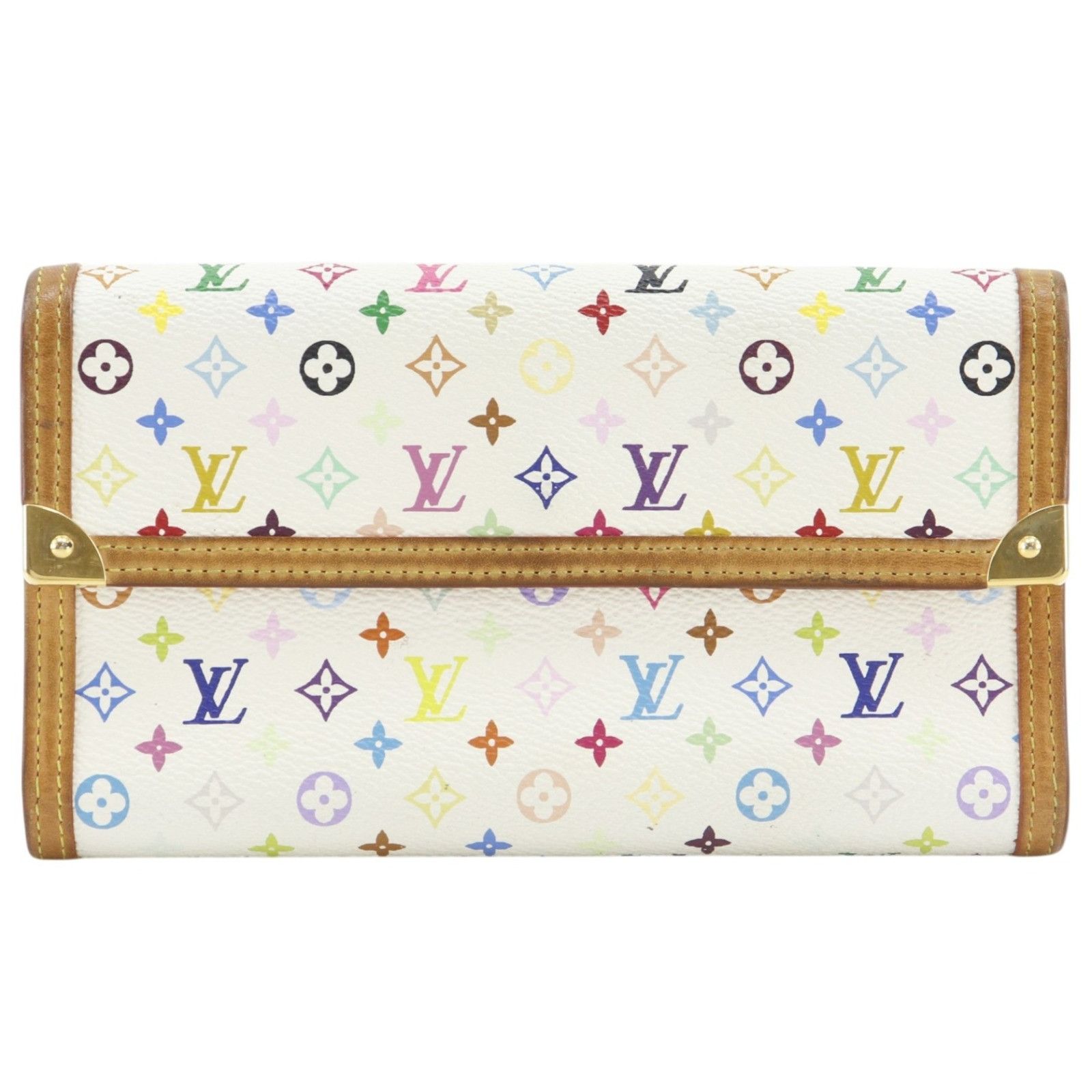 Louis Vuitton Louis Vuitton Louis Vuitton Monogram Multicolore Trifold Long Wallet Textile Long Wallet M92659 DUTY FREE for USA Size ONE SIZE - 1 Thumbnail