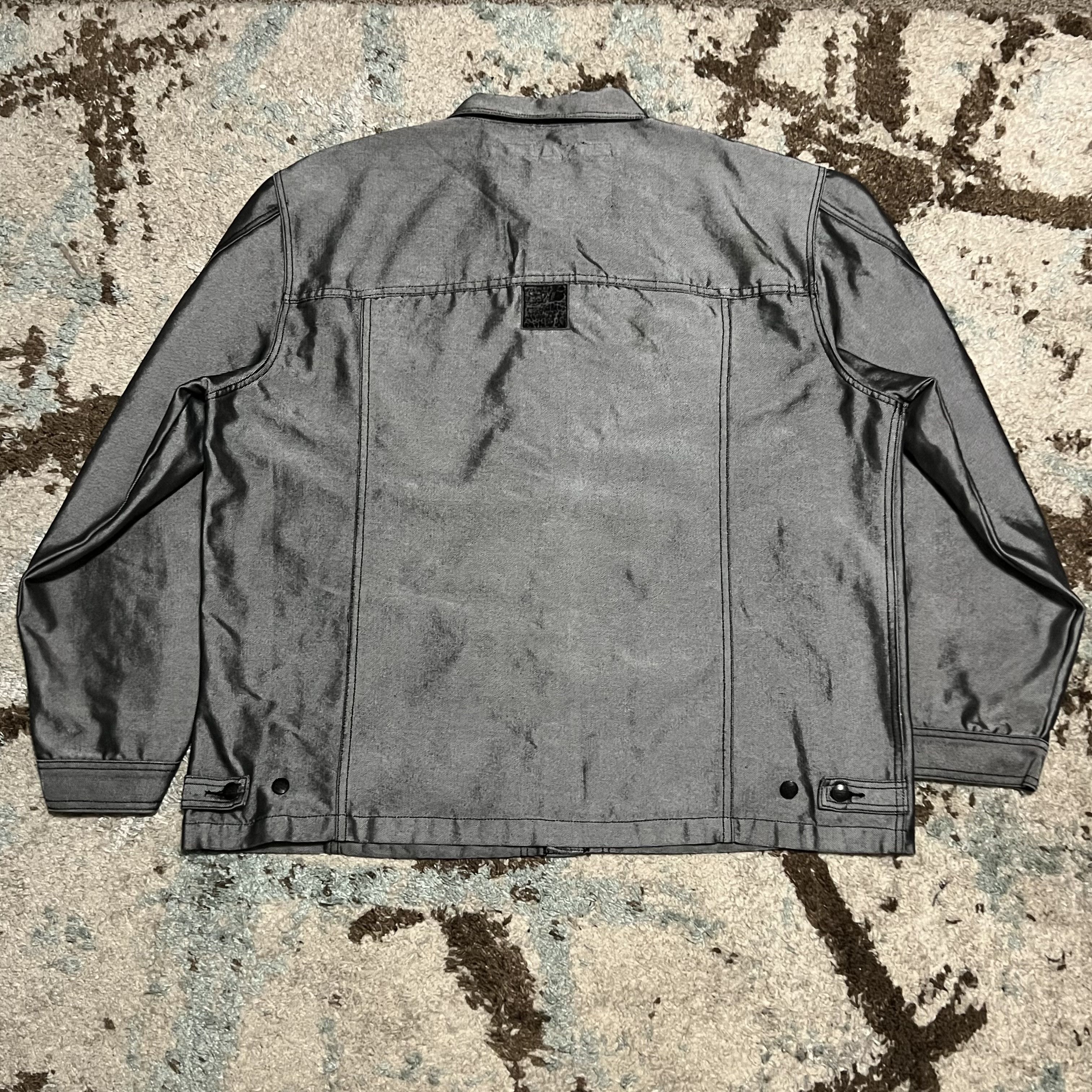Marithe + Francois Girbaud × Vintage Marithe Francois Girbaud Metallic Denim Jacket 3XL Size US XXL / EU 58 / 5 - 2 Thumbnail