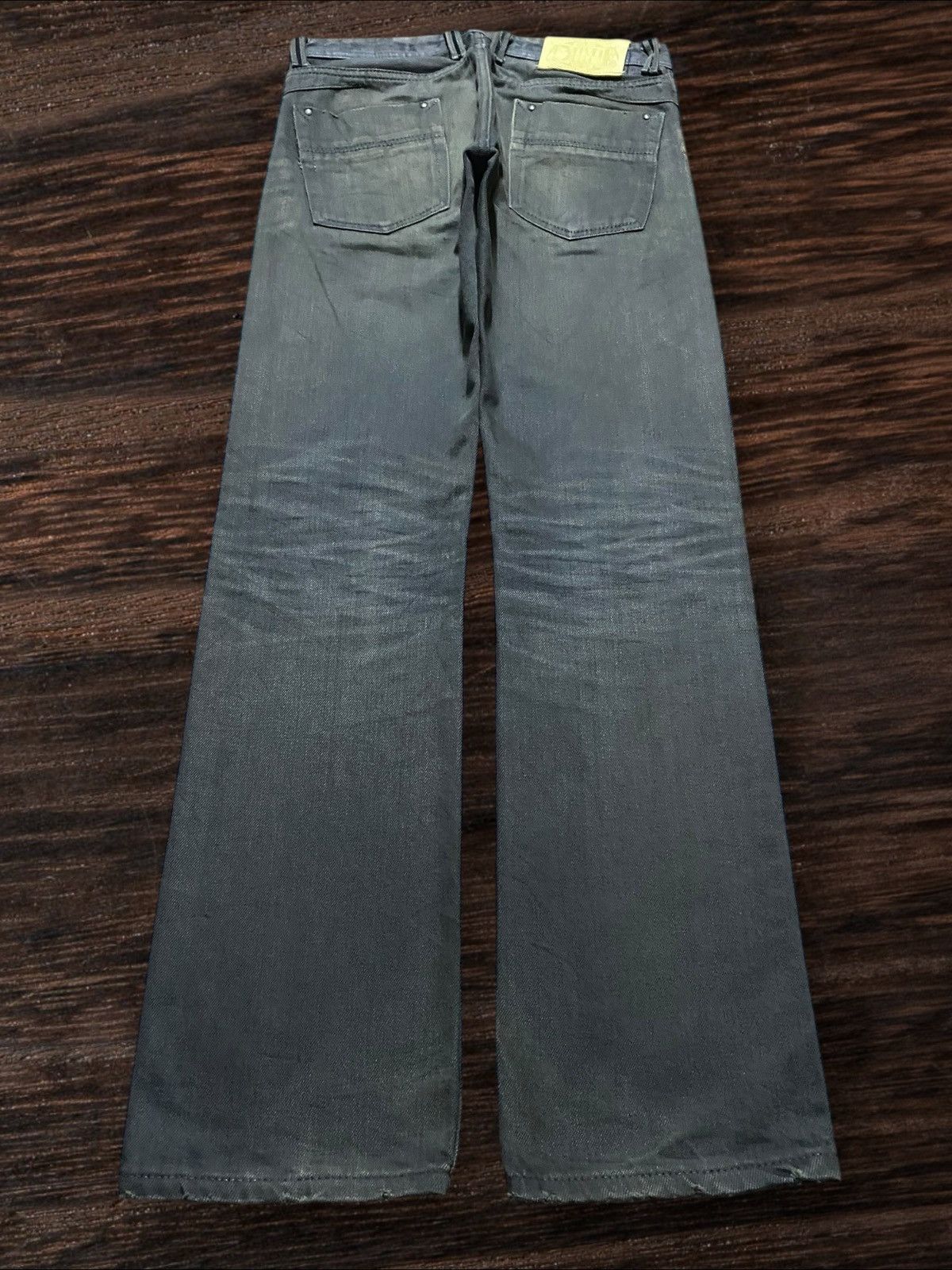 If Six Was Nine Vintage Velvet Blue Grey Faded Loose Jeans Size US 31 - 2 Thumbnail