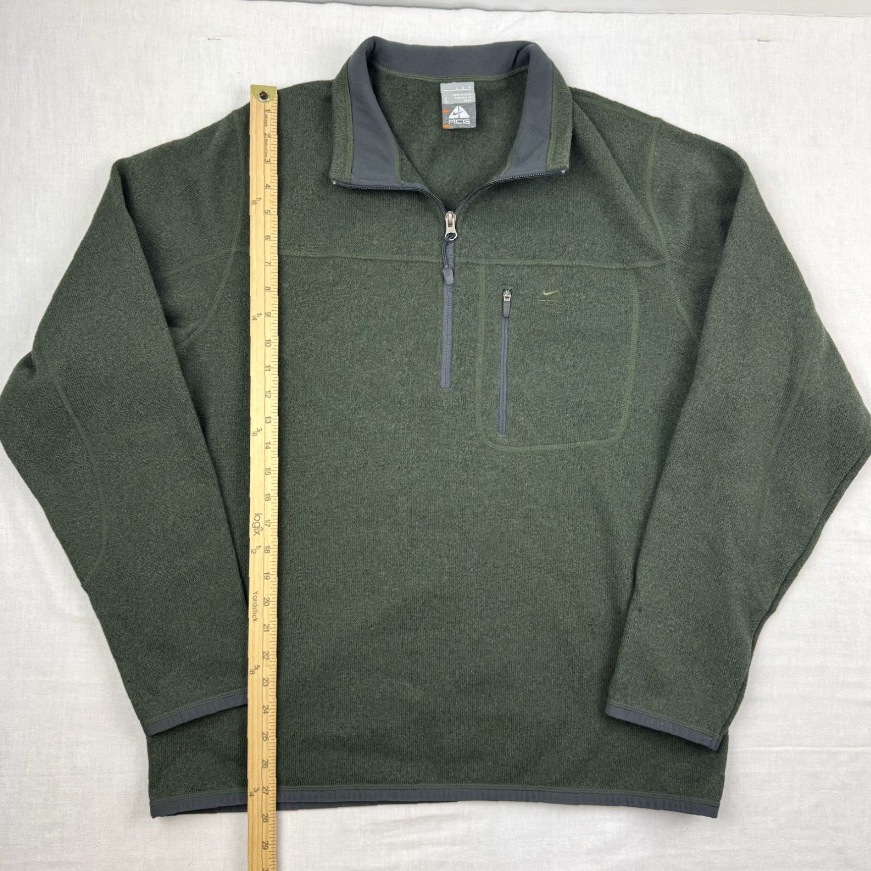 Nike Vintage Nike ACG Fleece Jacket Adult Large Green Quarter Zip Pullover Y2K Size US L / EU 52-54 / 3 - 6 Thumbnail