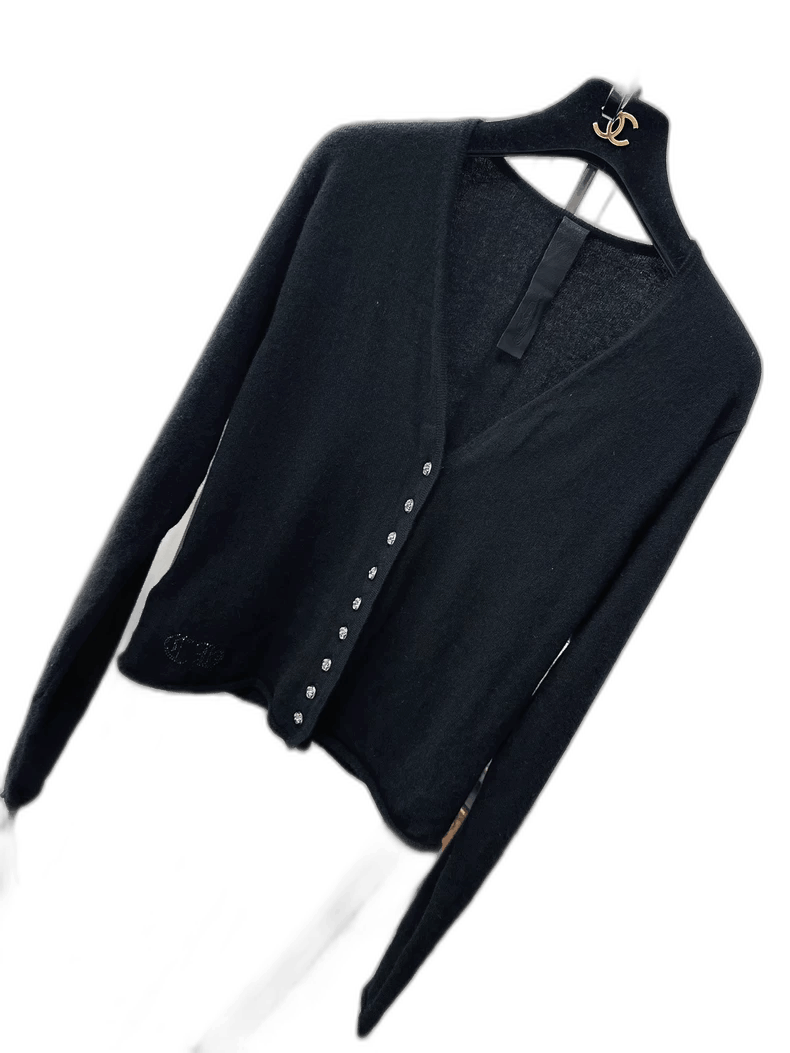 Chrome Hearts Chrome Hearts Black Rhinestone Cross Cardigan Size XS / US 0-2 / IT 36-38 - 1 Thumbnail