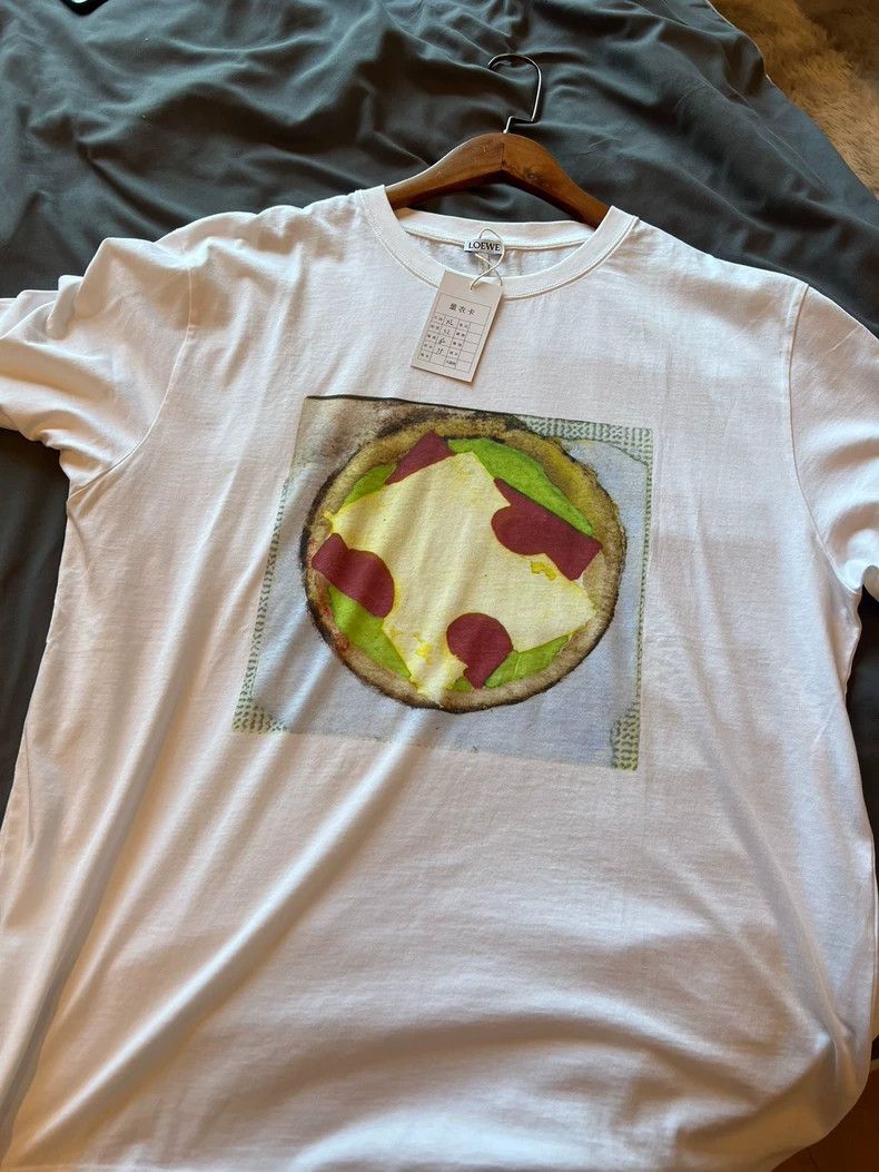 Loewe LOEWE Pasta printed cotton knit round neck short sleeve T- Size US XL / EU 56 / 4 - 1 Thumbnail