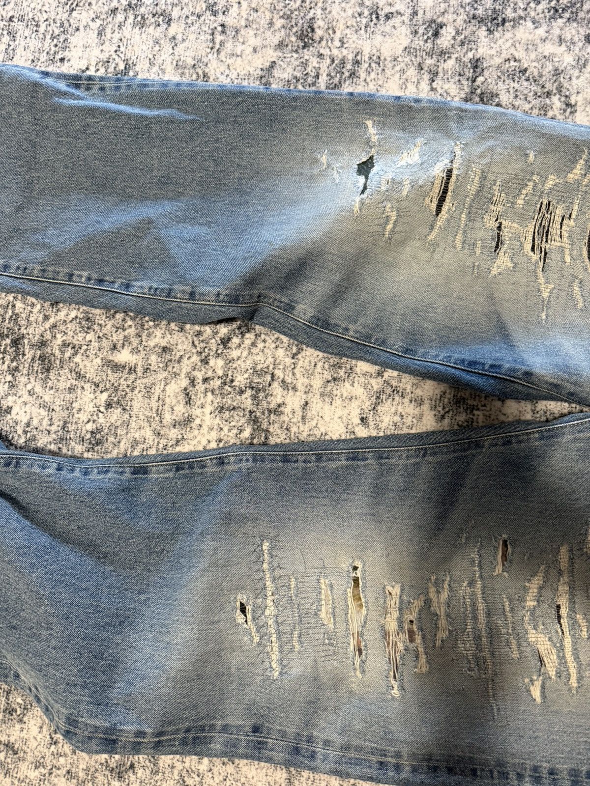 Maison Margiela × Supreme Supreme x MM6 Maison Margiela Distressed Loose Fit Jeans Size US 34 / EU 50 - 8 Thumbnail
