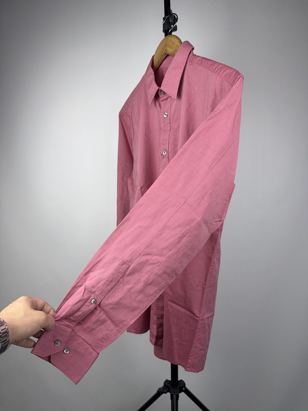 Hugo Boss Luxury Designer Hugo Boss HUGO Slim Fit Pink Shirt M Size US M / EU 48-50 / 2 - 5 Thumbnail
