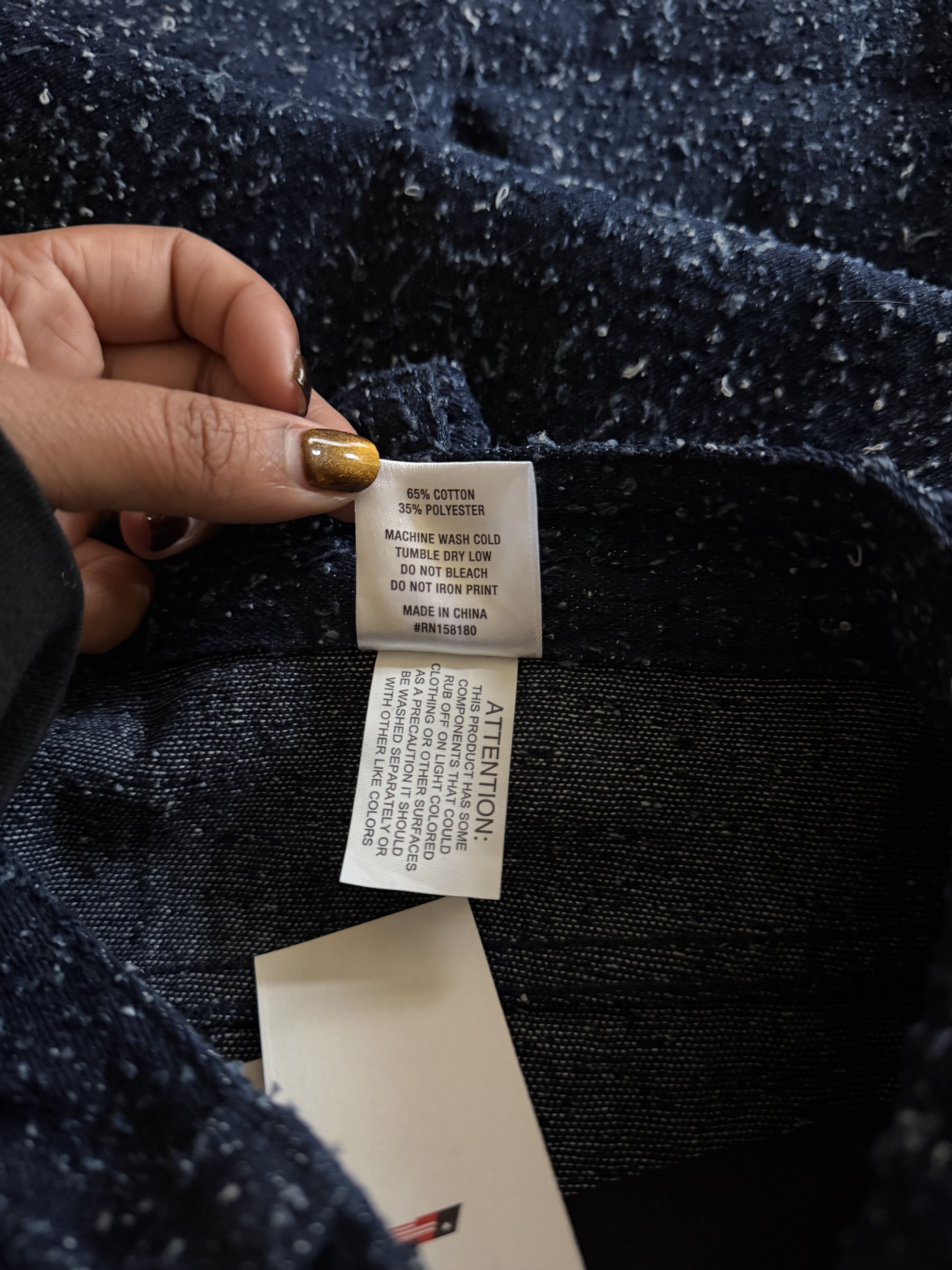 Honor the Gift Nep Yarn Wide Leg - Blue Size US 40 / EU 56 - 7 Thumbnail