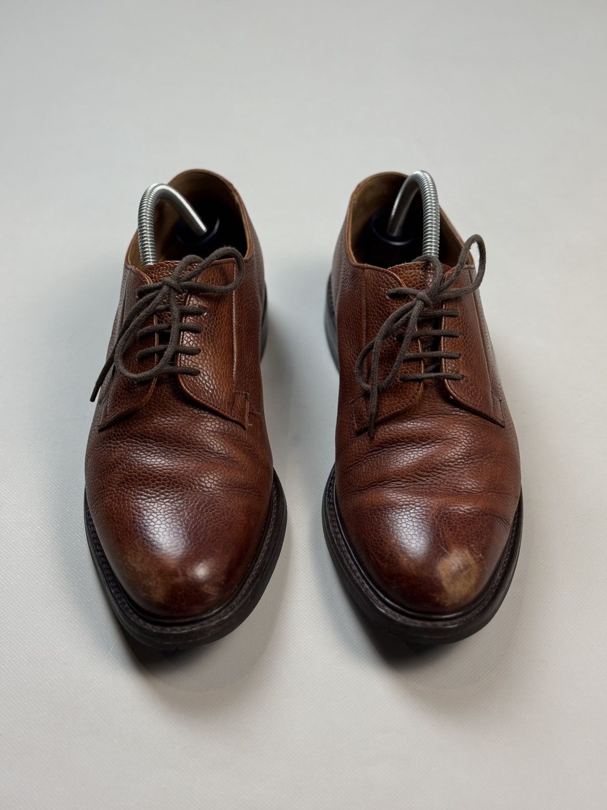 Other Joseph Cheaney Deal Mahogany Grain Leather Derby Shoes Size US 11 / EU 44 - 7 Thumbnail
